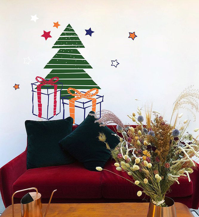 Αυτοκόλλητο Τοίχου Χριστουγεννιάτικο Δέντρο