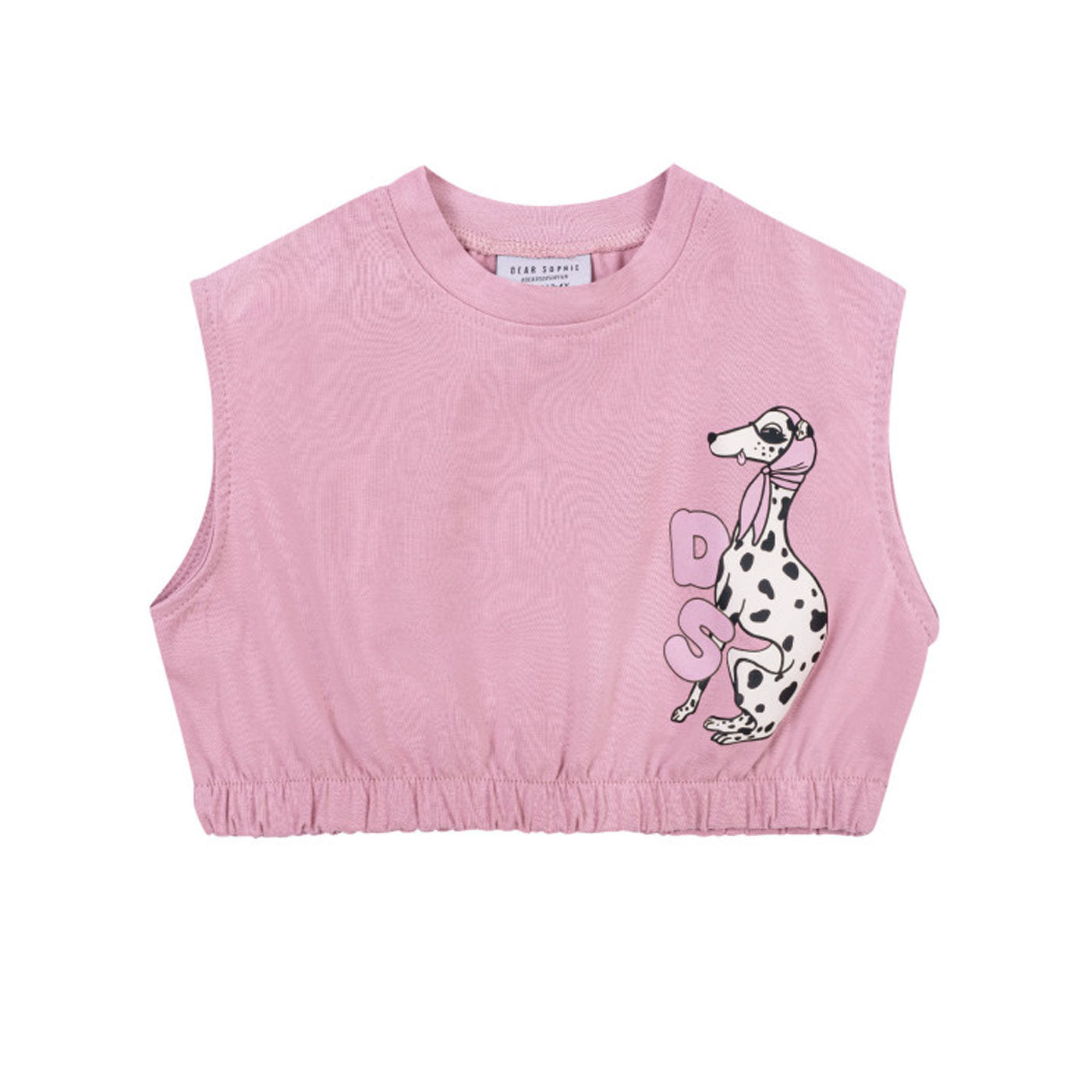 52A.LOOSE_CROP_DALM_PNK # Παιδικό Κροπ Τοπ Dalmatian Pink