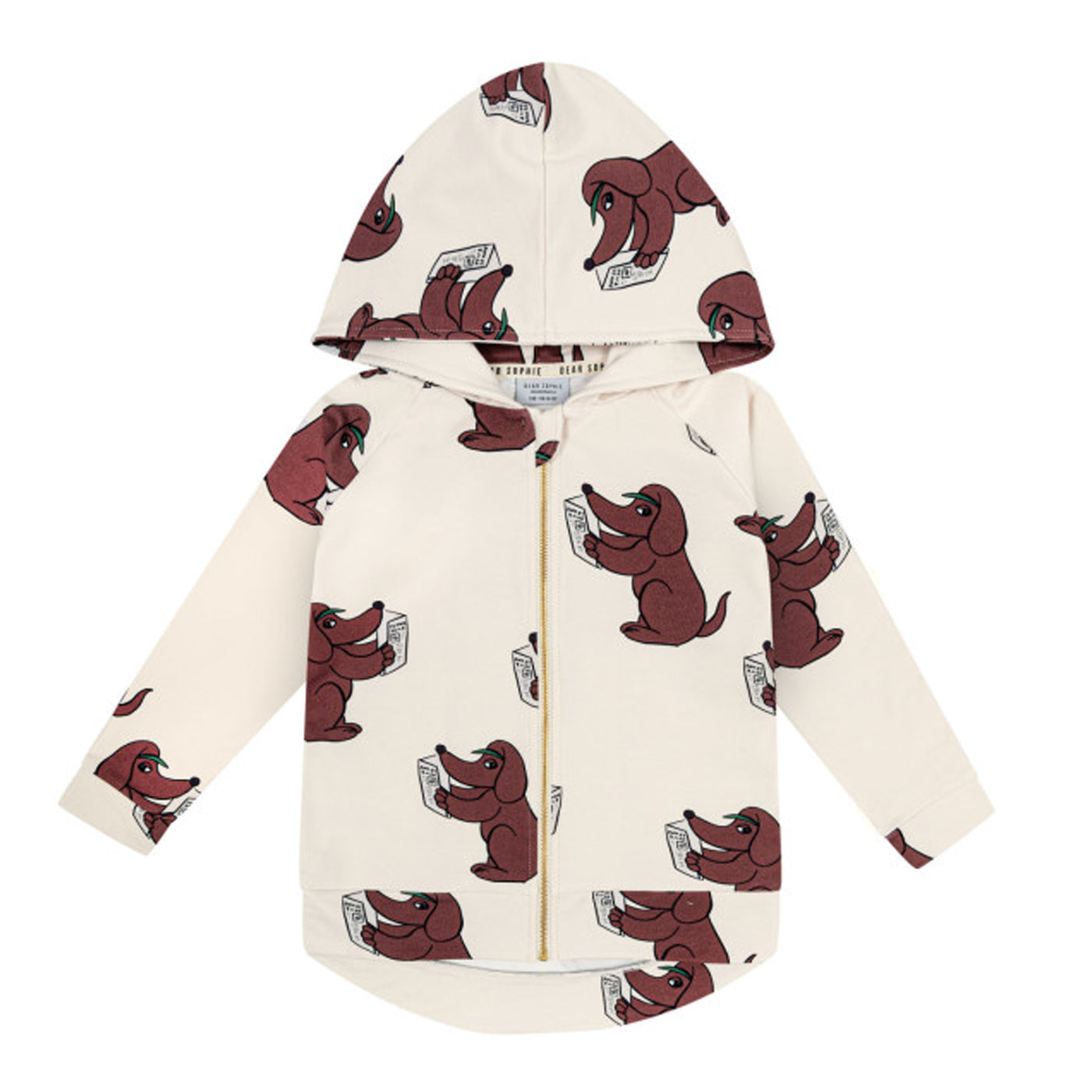 52A.HOODIE_DOG_READ # Kids Hoodie Dog Reader