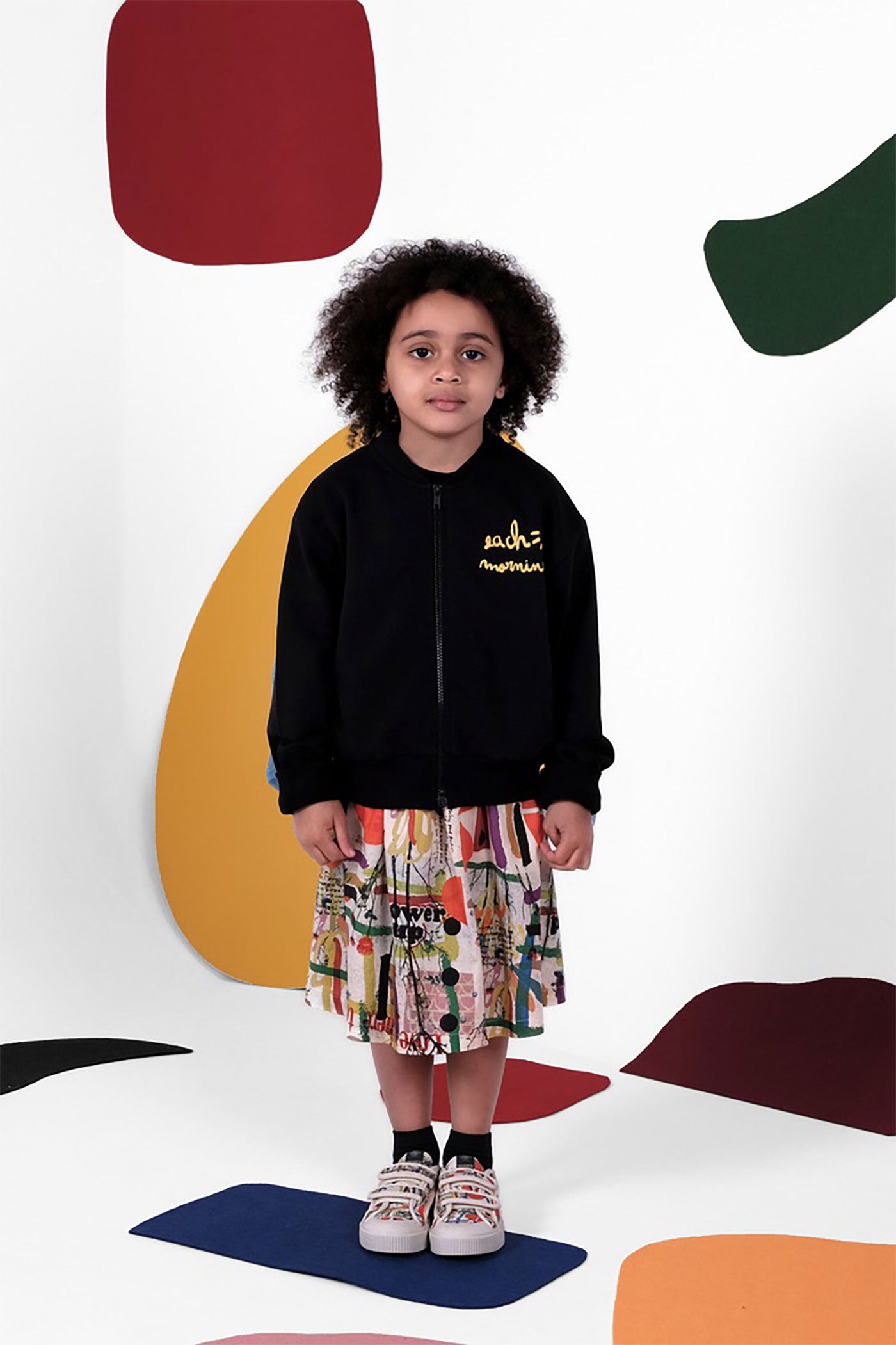 52A.JKT01760852516 # Kids Sweatshirt Jacket Gorete Black