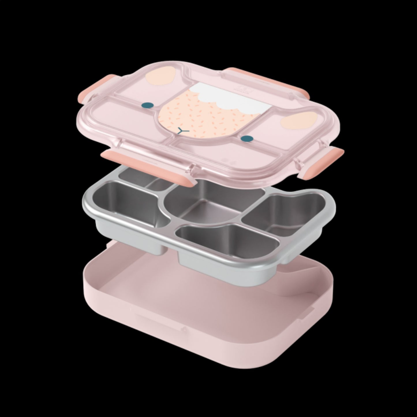 99.58280026 # Food Tray with Dividers Wonder Pink Sheep