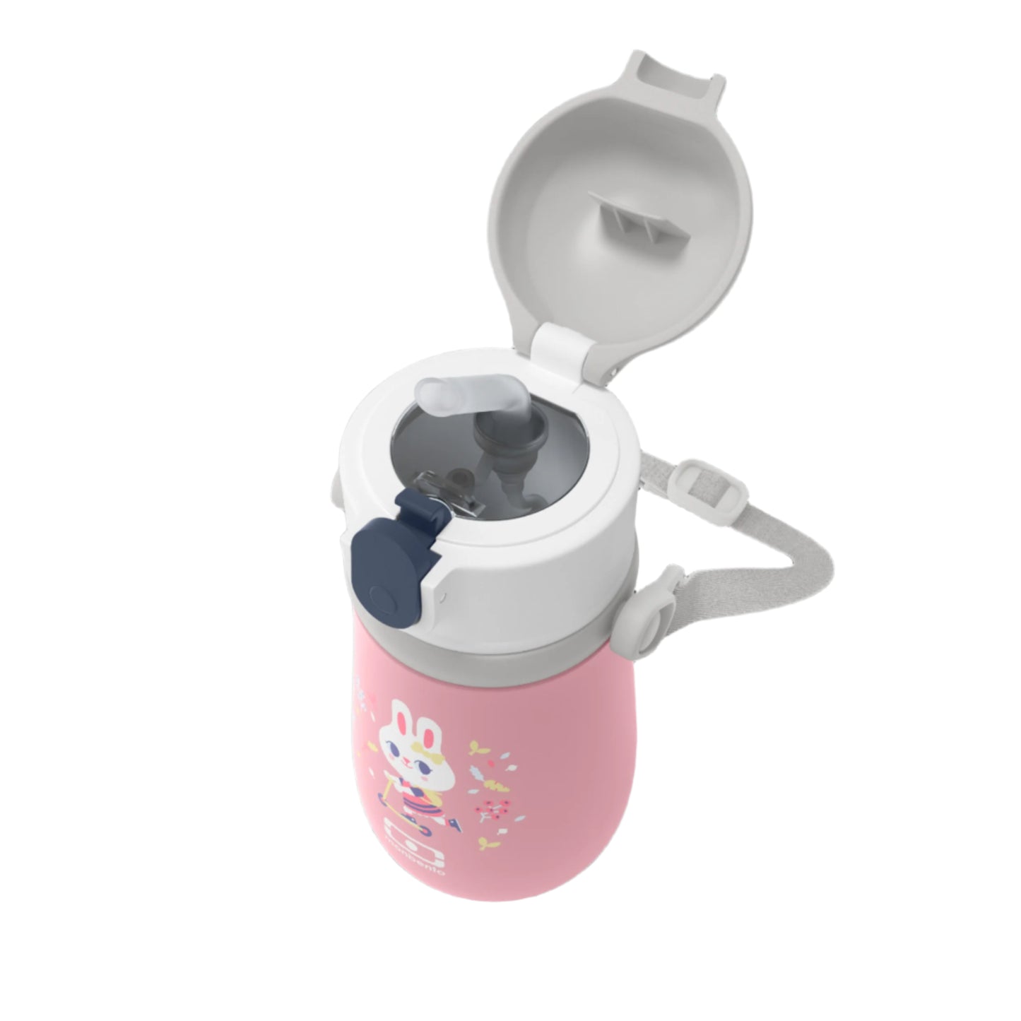 99.37224011 # Insulated Water Bottle Stram - Pink Bunny 350ml