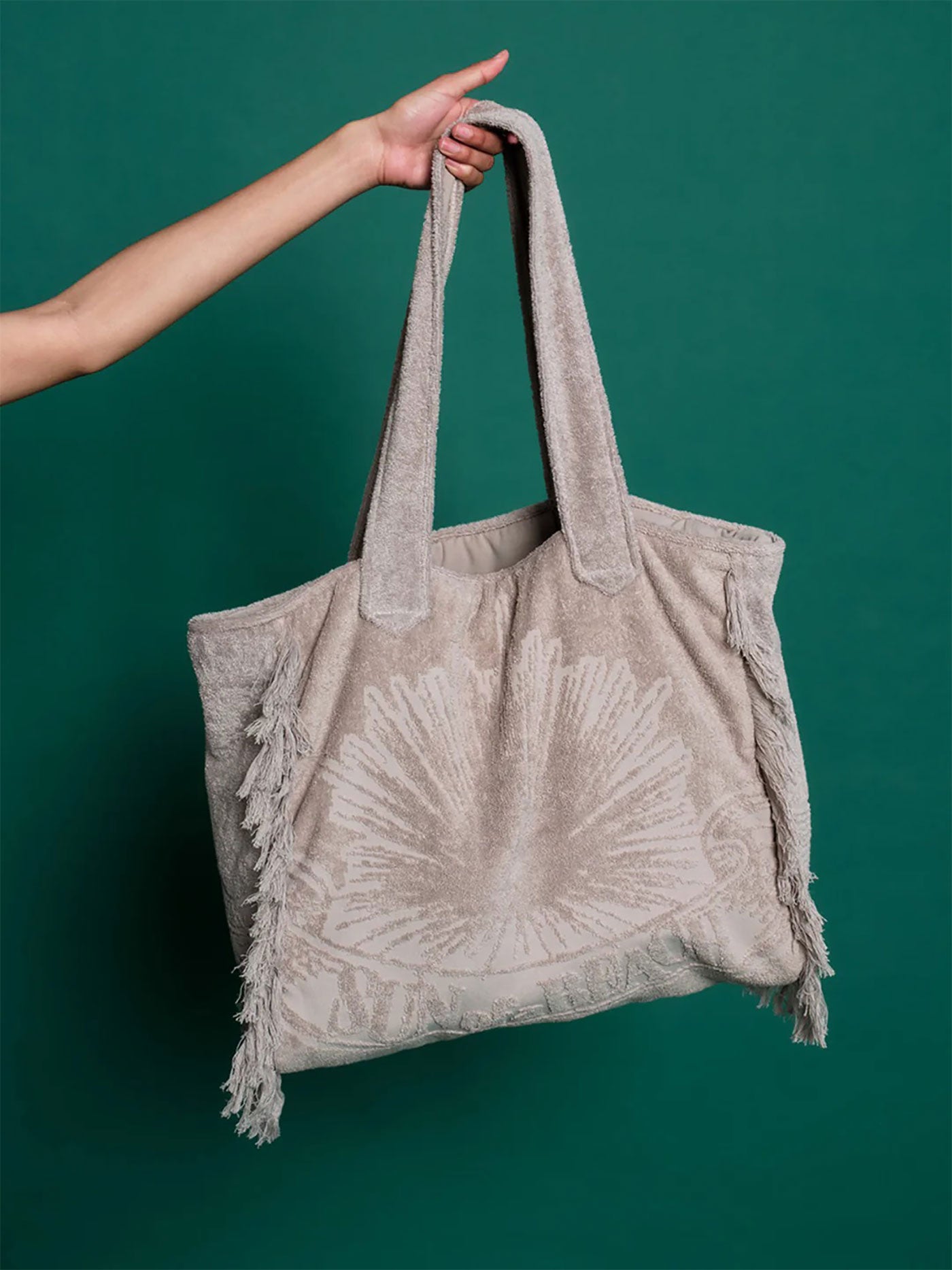 52A.TB/CNV/JGRG # Beach Bag Greige