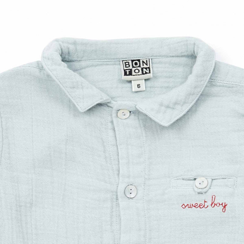 Βρεφικό Πουκάμισο Γαλάζιο