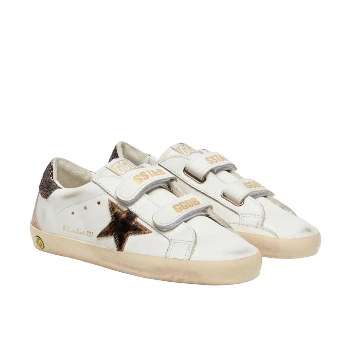 62B.GJF00177.F008668.2515 # Παιδικό Αθλητικό Παπούτσι Golden Goose White Fluffy Leopard Star