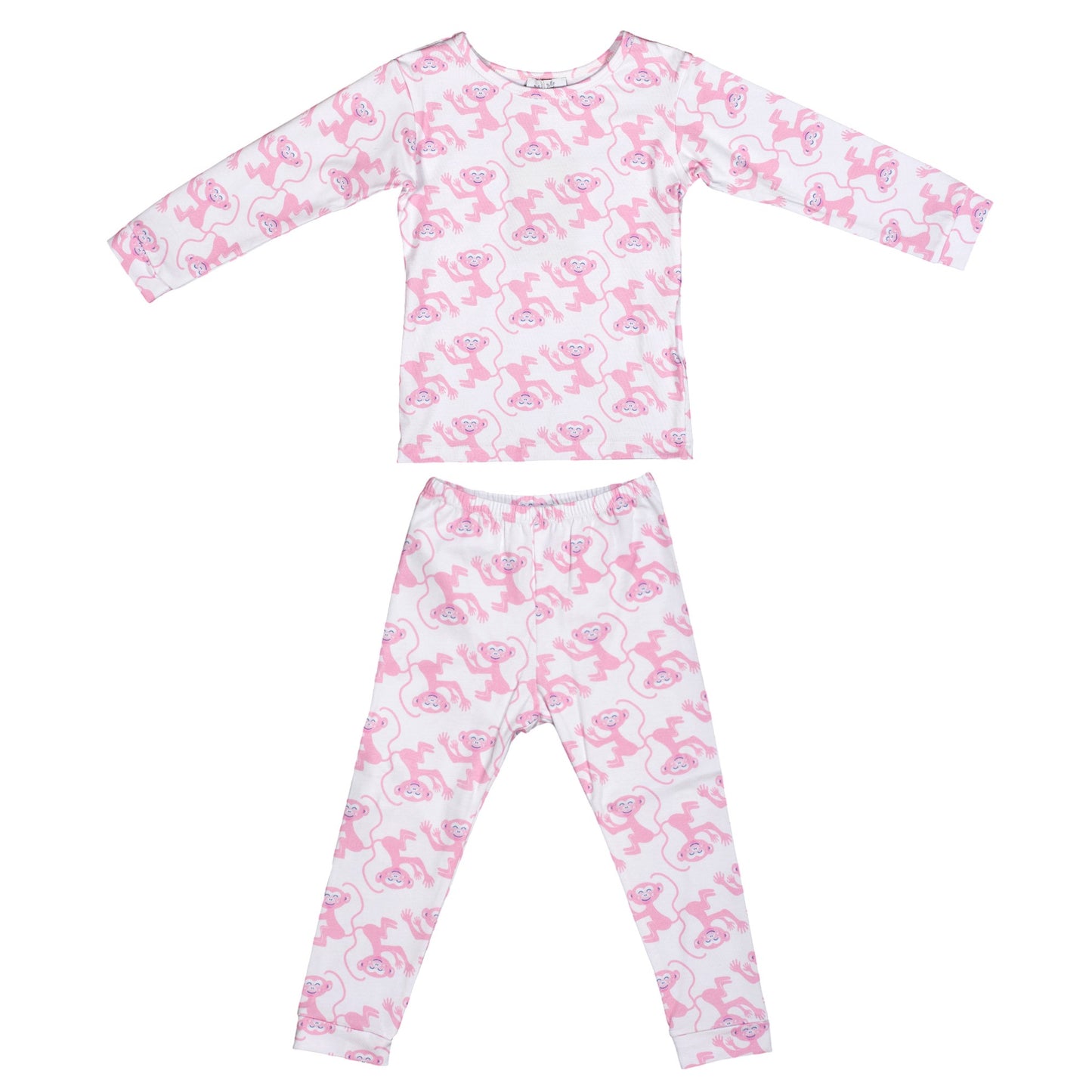 52B.AW25260003 # Παιδική Μακρυμάνικη Πιτζάμα Monkey Business Pink