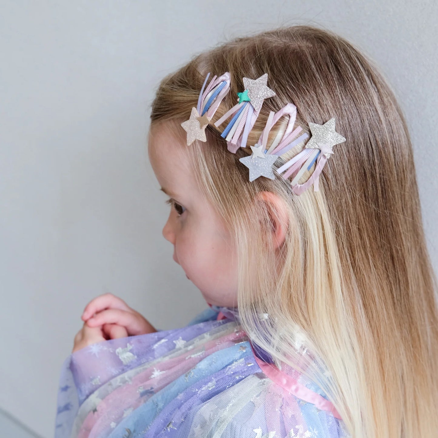 52B.172032-27 # Set of Kids Hair Clip Star Trail