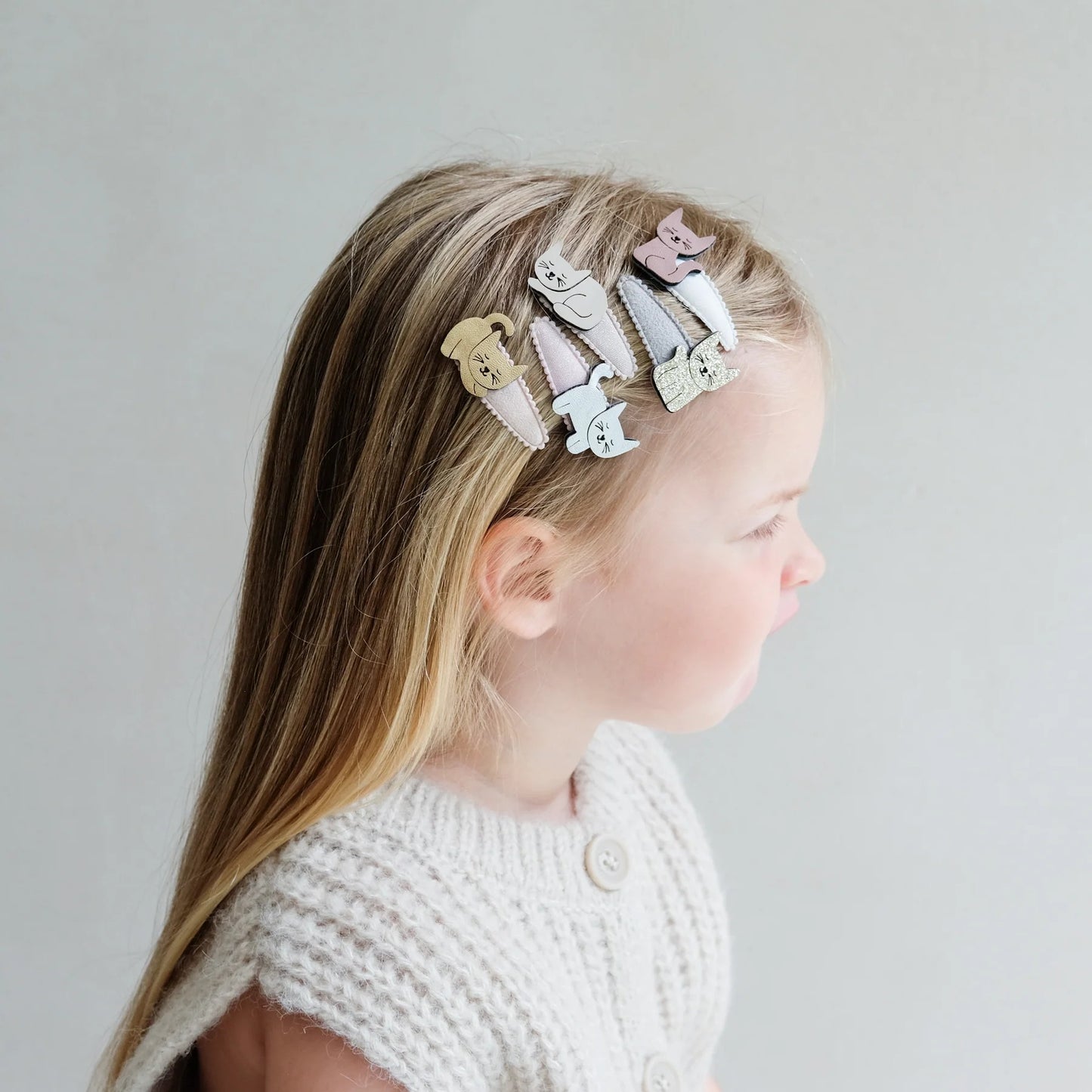 52B.172092-27 # Kids Set Hair Mini Clips Kitty Cat