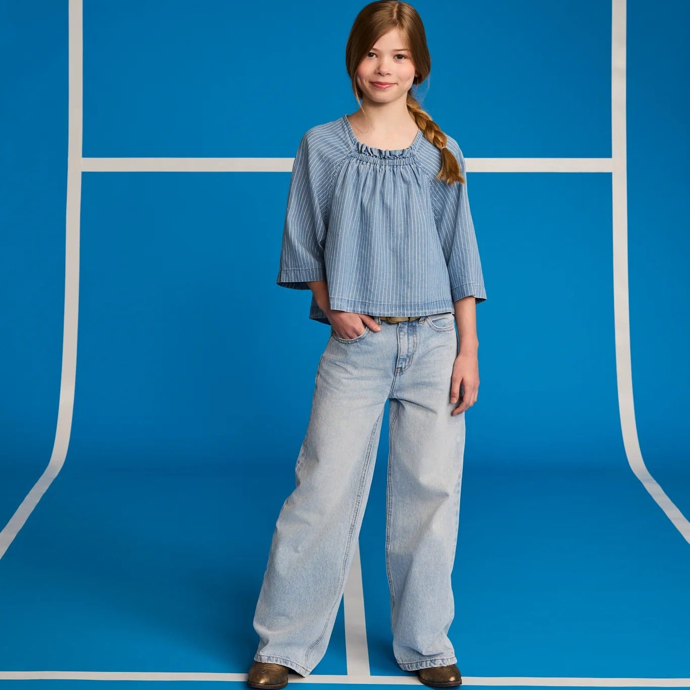 62A.126-1680-481-1020 # Παιδικό Τζιν Παντελόνι Zina Light Wash