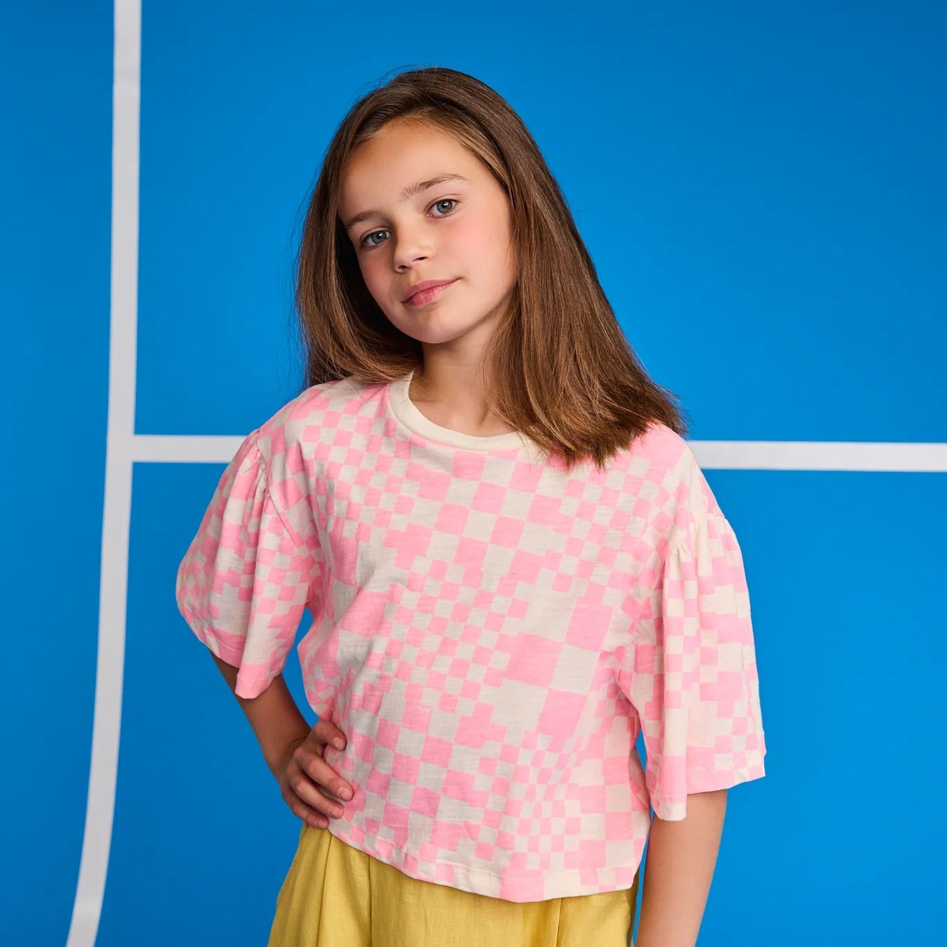 62A.126-1050-126-500 # Παιδικό Cropped T-Shirt Arbi Cube Soft Pink