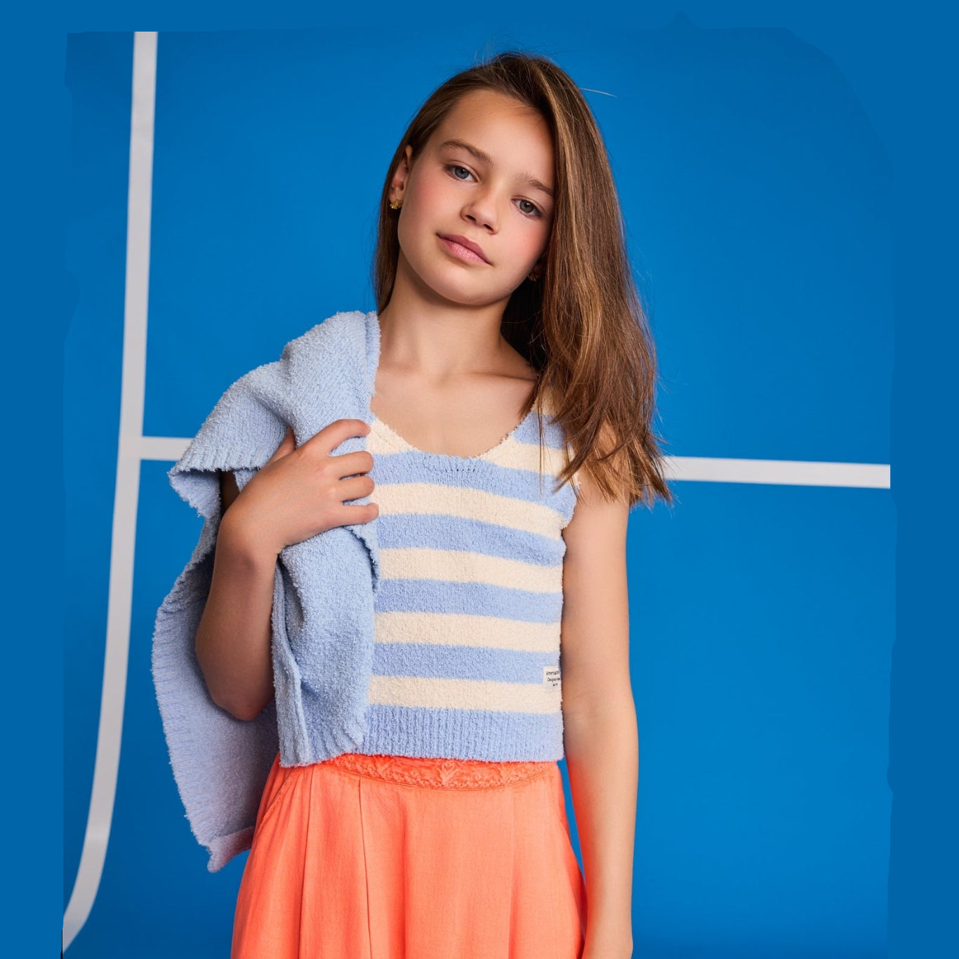 62A.126-1002-831-730 # Παιδικό Αμάνικο Τοπ Dobe Stripe Vista Blue