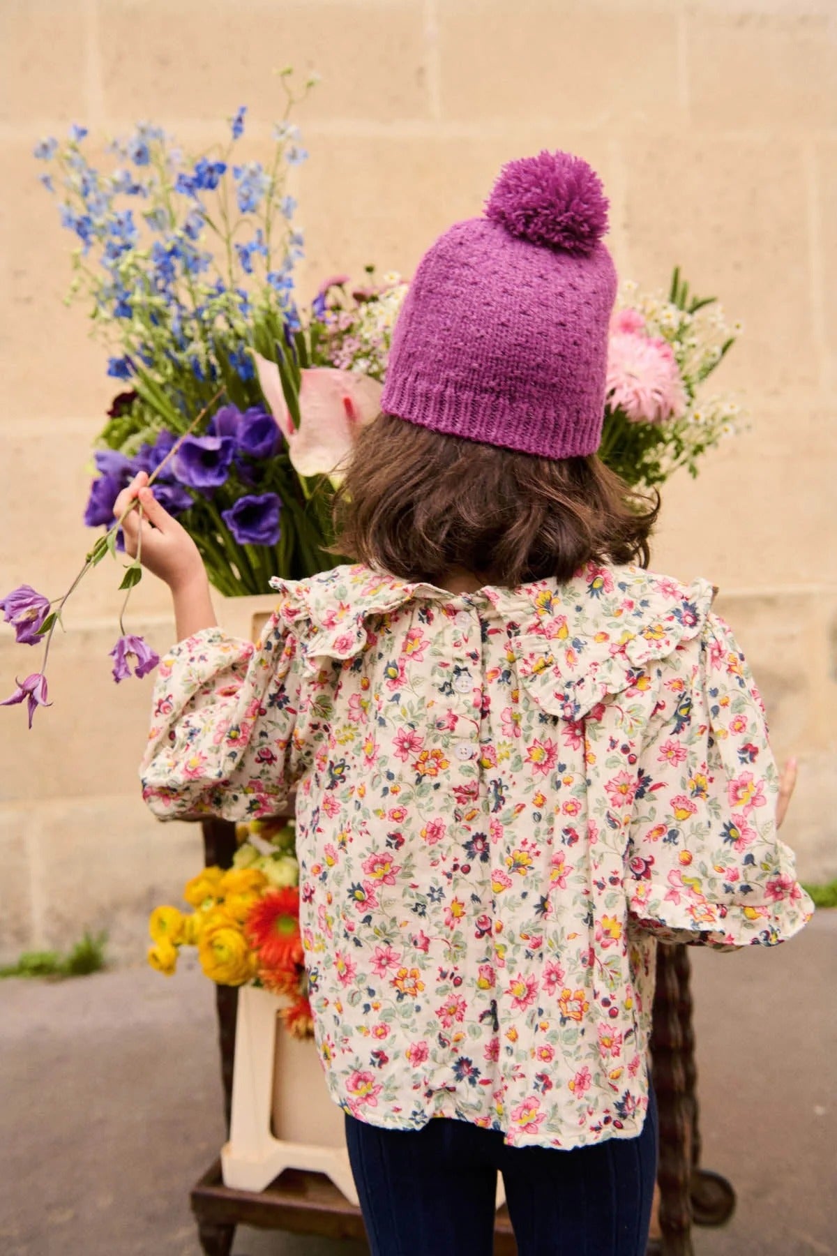 52B.GRI-W25-B0044 # Παιδική Μακρυμάνικη Μπλούζα Cleo Cream Wild Flowers