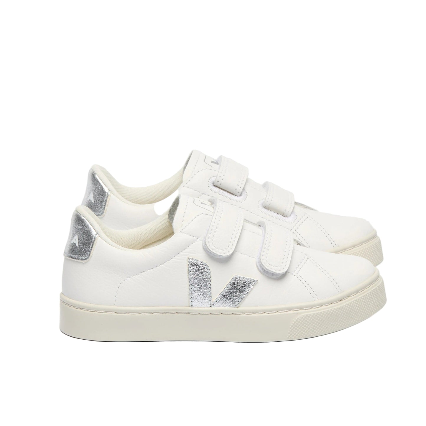 52B.SV0520956C # Kids Shoes Veja White Silver