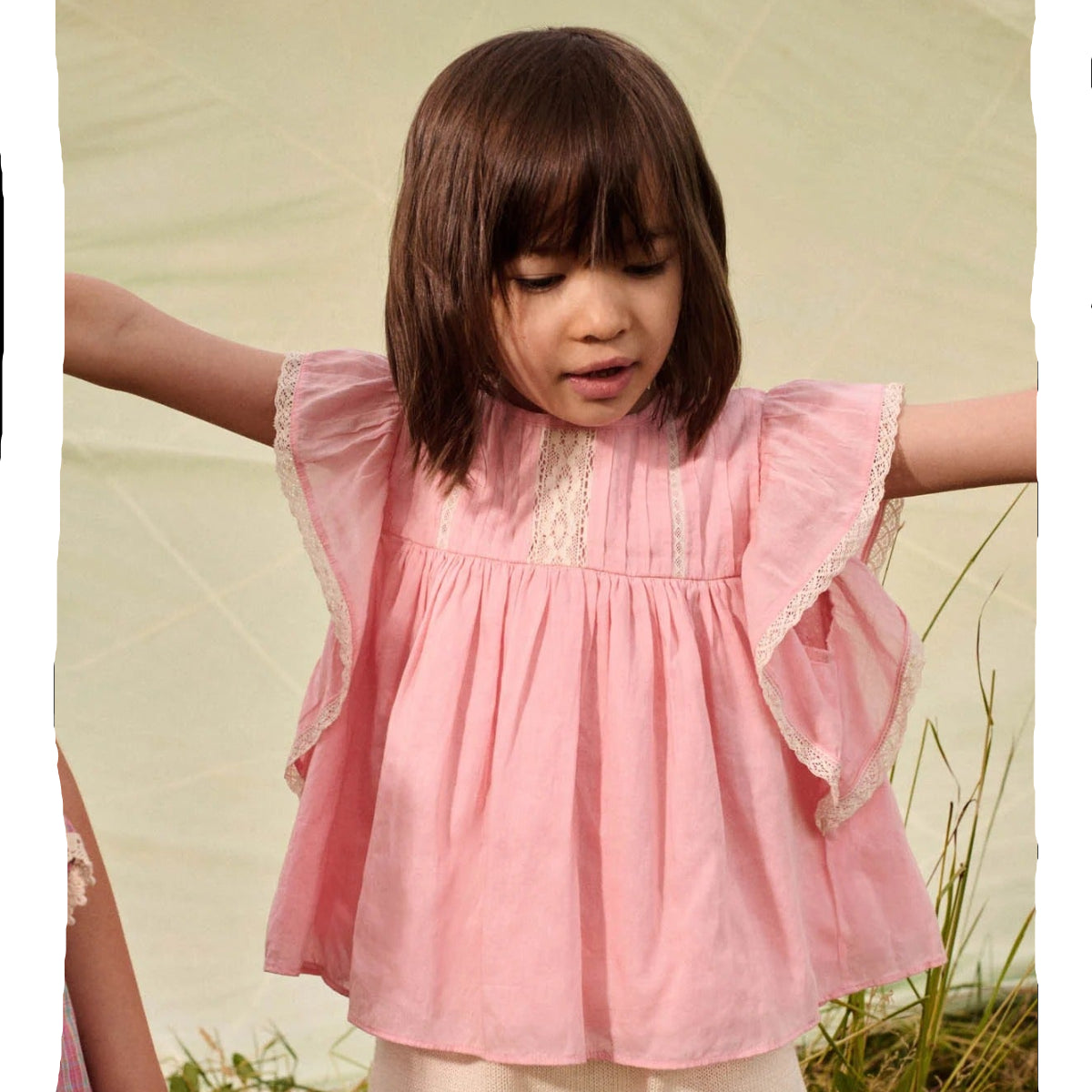 62A.GRI-S26-B0303 # Kids Short-Sleeved Tunic Bettilane Coral