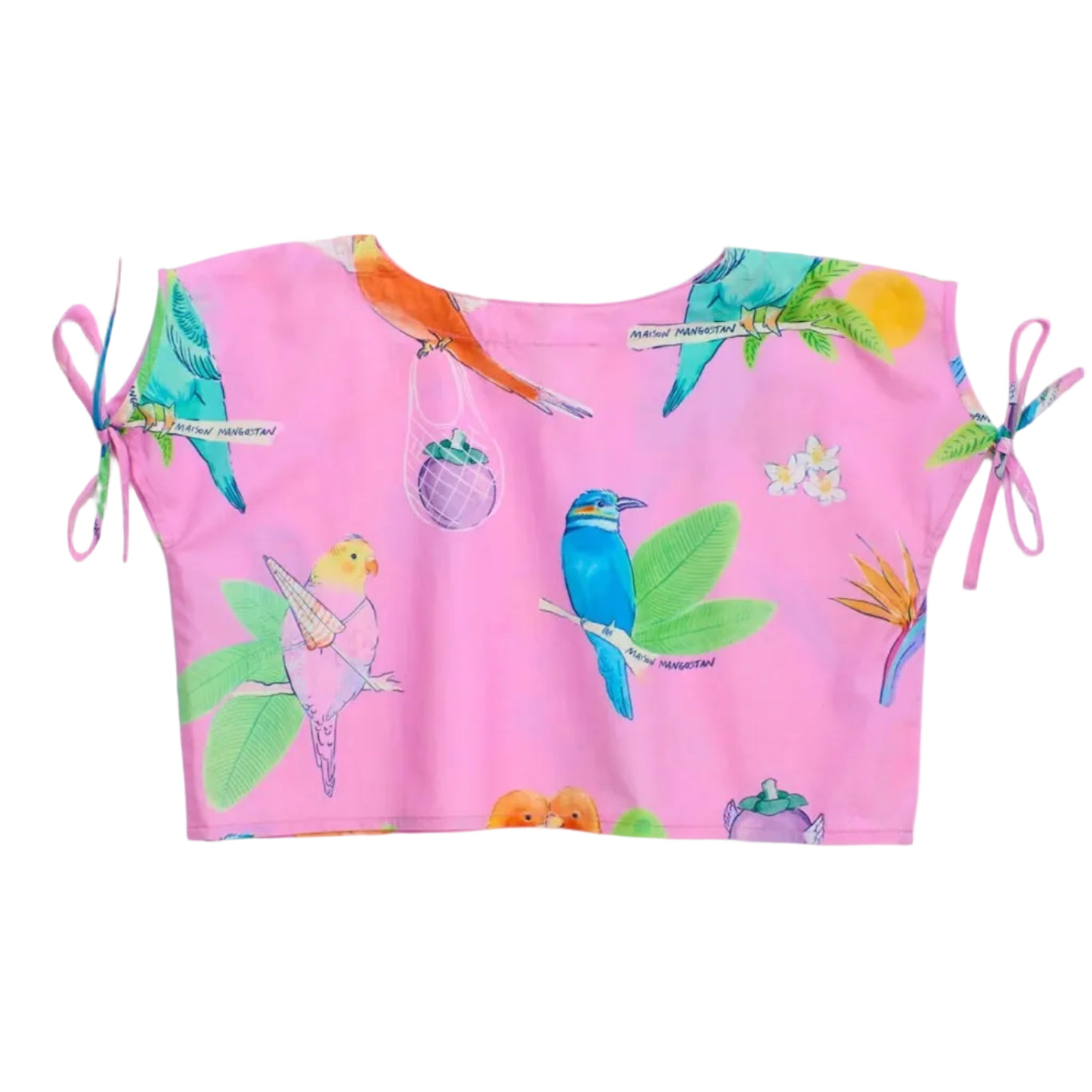 62A.26100815 # Kids Short-Sleeve Top Birds Pink