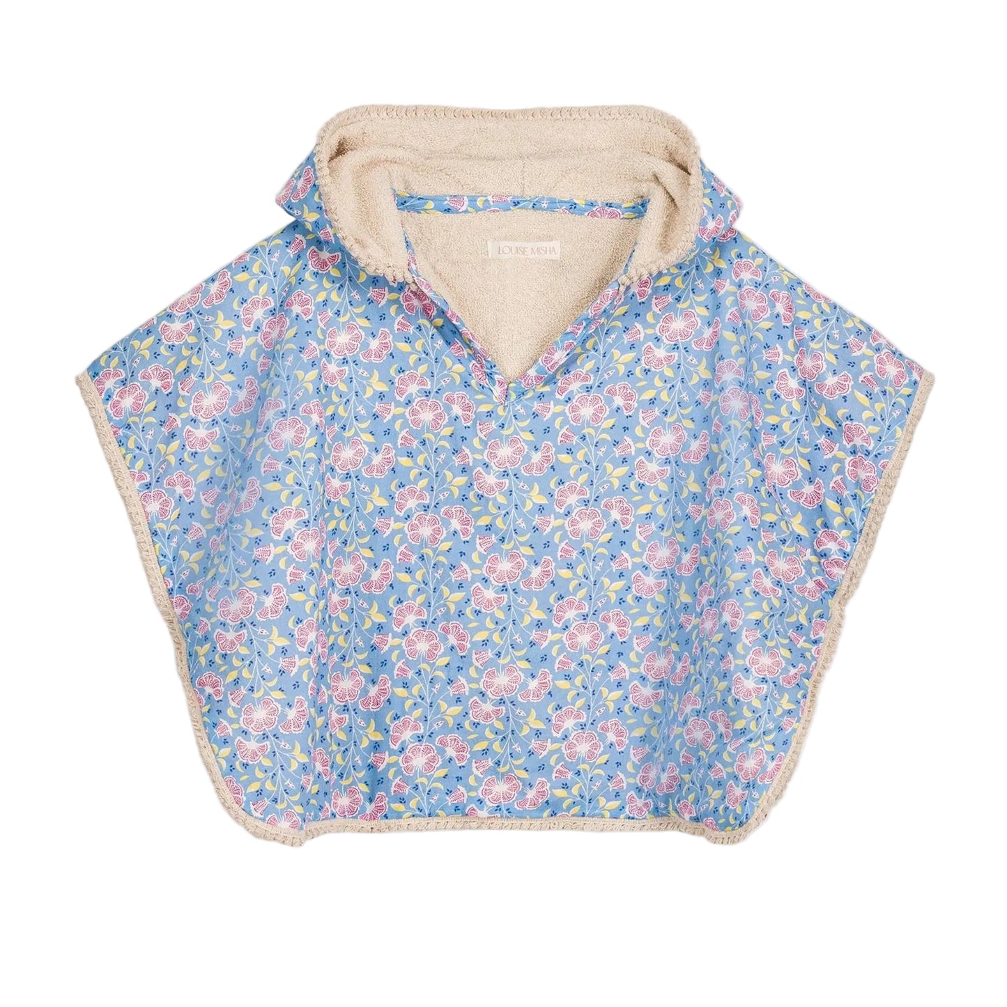 62A.FBI-S26-B0246 # Baby Beach Poncho Mael Blue Ibiscus Bay