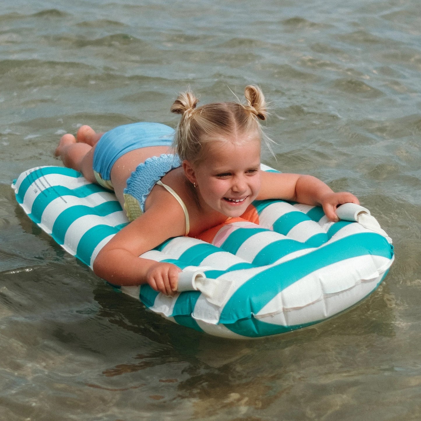 62A.S61KSMPG # Kids Inflatable Surf Mat Poppy the Peach Green Stripe