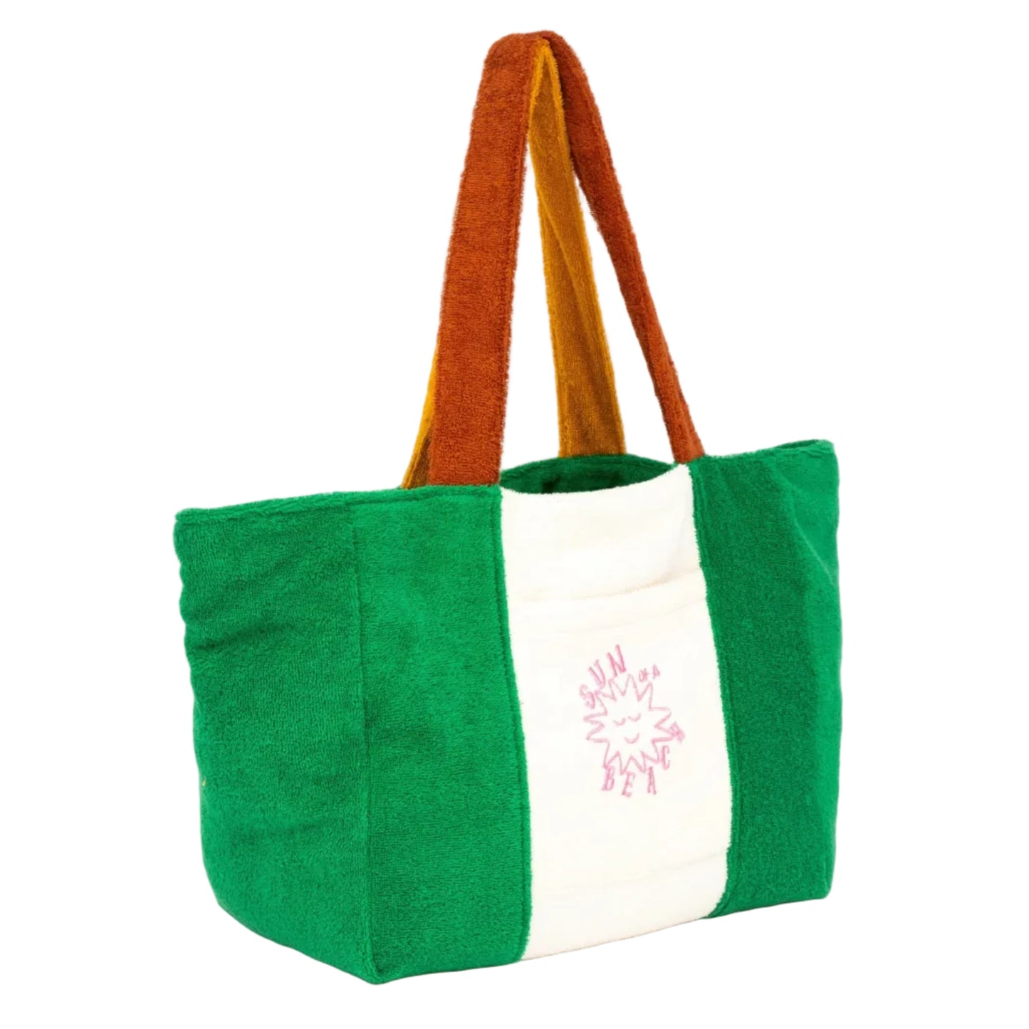 62A.TOB/M/WAS-EC # Τσάντα Παραλίας Bicolor Multi Wasabi