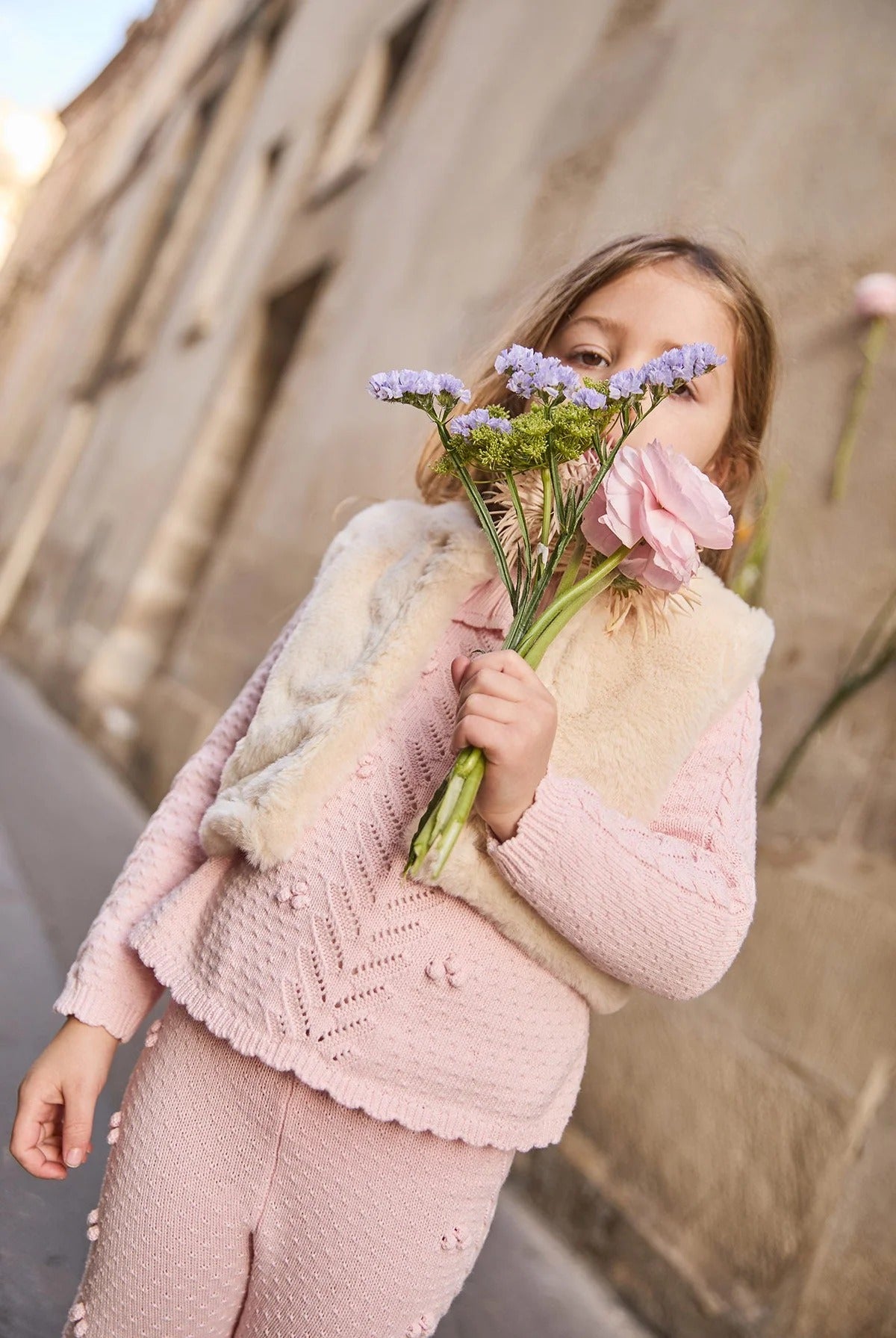 52B.GRC-W25-J0004 # Παιδικό Πουλόβερ Evina Blush