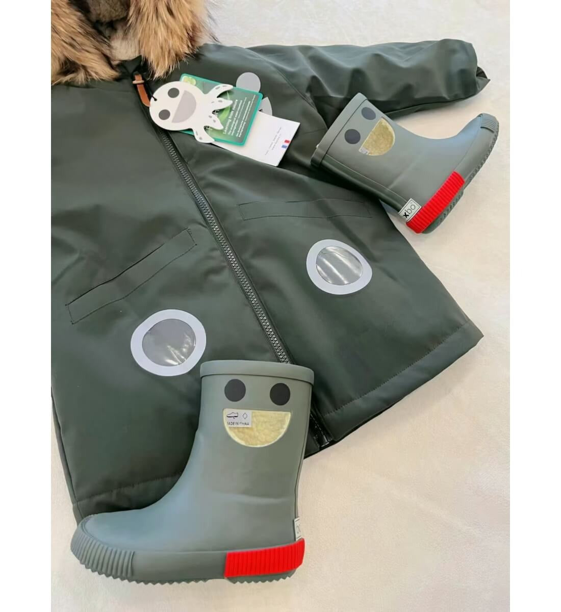 52B.BW518 # Παιδικές Γαλότσες Wistiti Forest Green