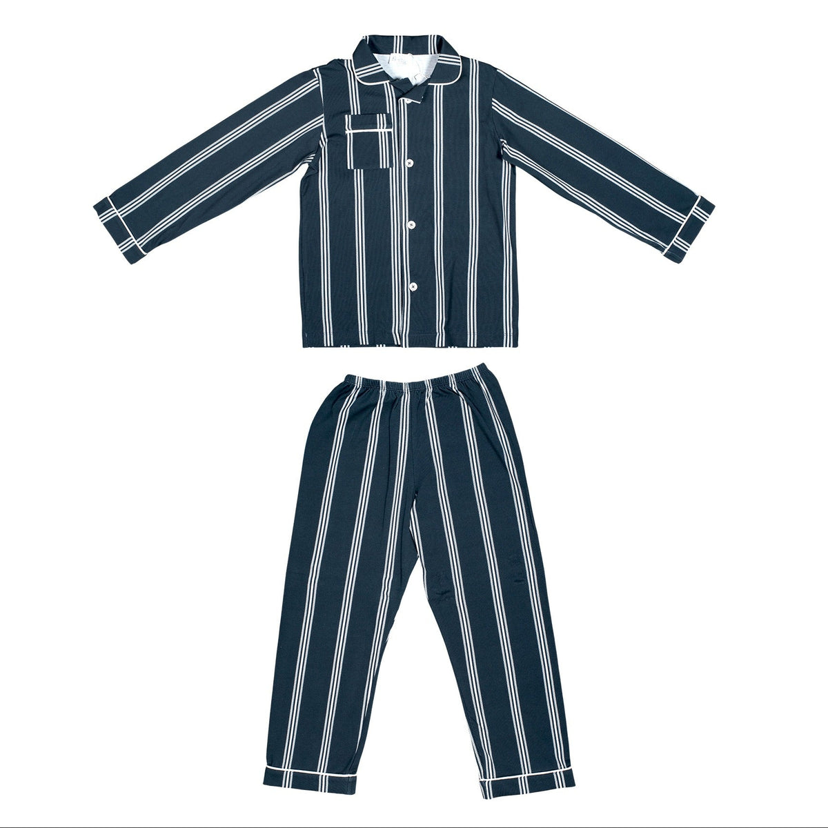 62B.AW25260007P # Παιδικές Μακρυμάνικες Πιτζάμες Preppy Navy Striped