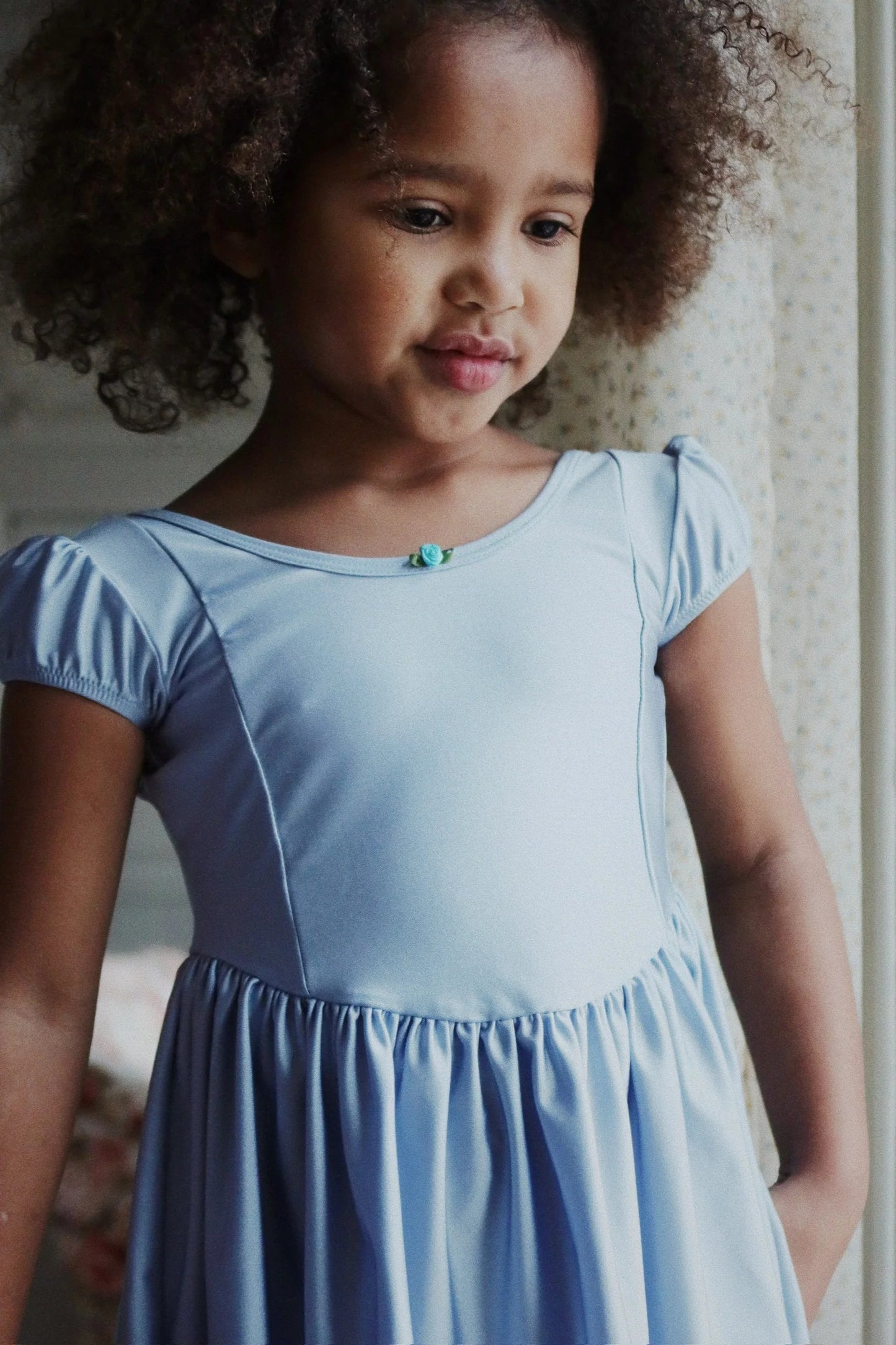 99.KS103928_BLUE # Kids Dress Mouse Blue Puff