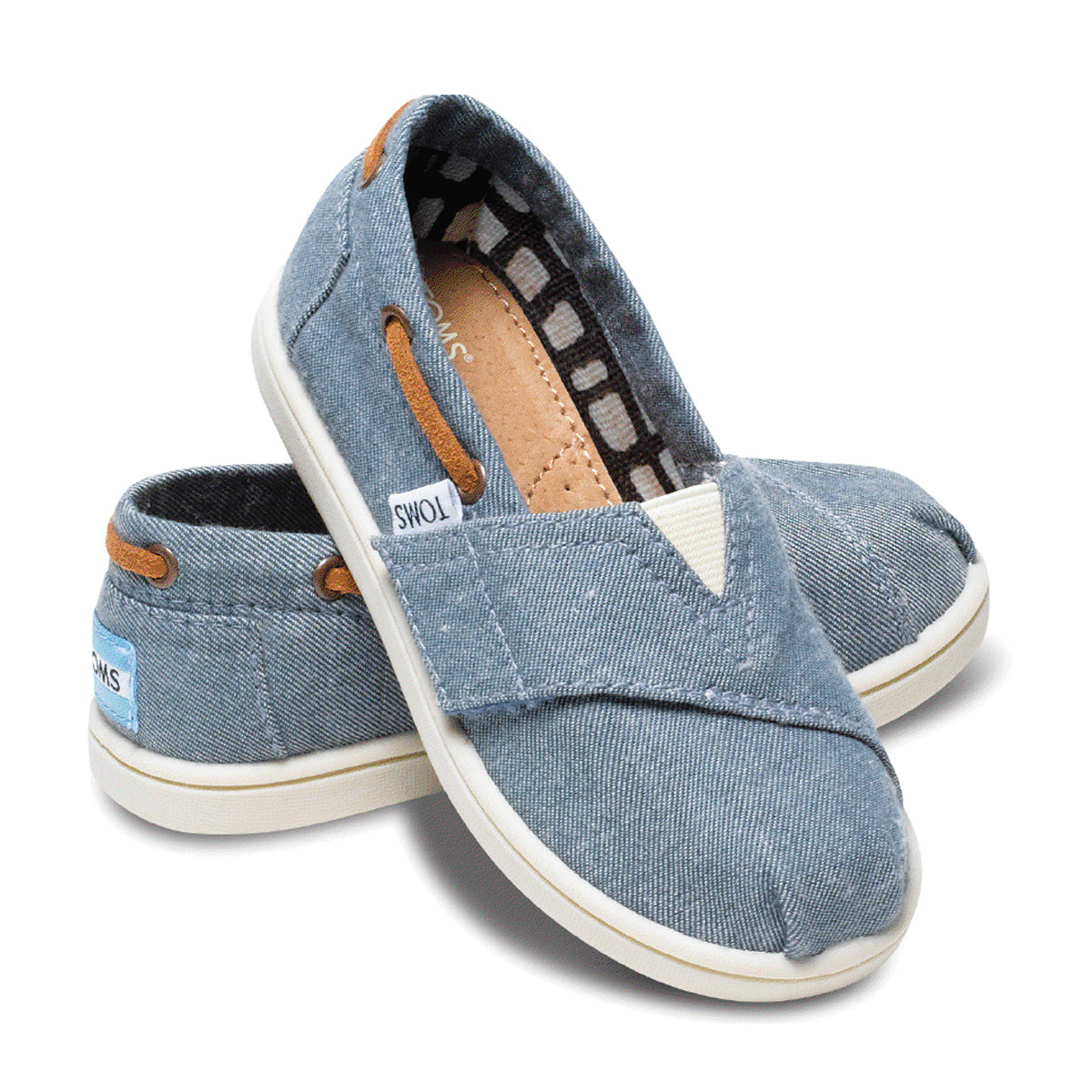 Παιδικό Παπούτσι TOMS Τζιν με Δέρμα