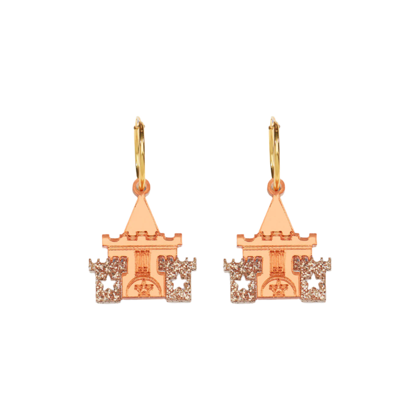 99.EARSANDCASTLE # Kids Earrings Sand Castle