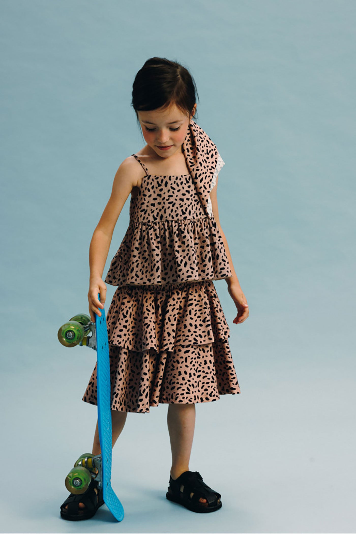 52A.SKIRT_SPOTTLES_BR # Παιδική Φούστα Wave Spotless Brown