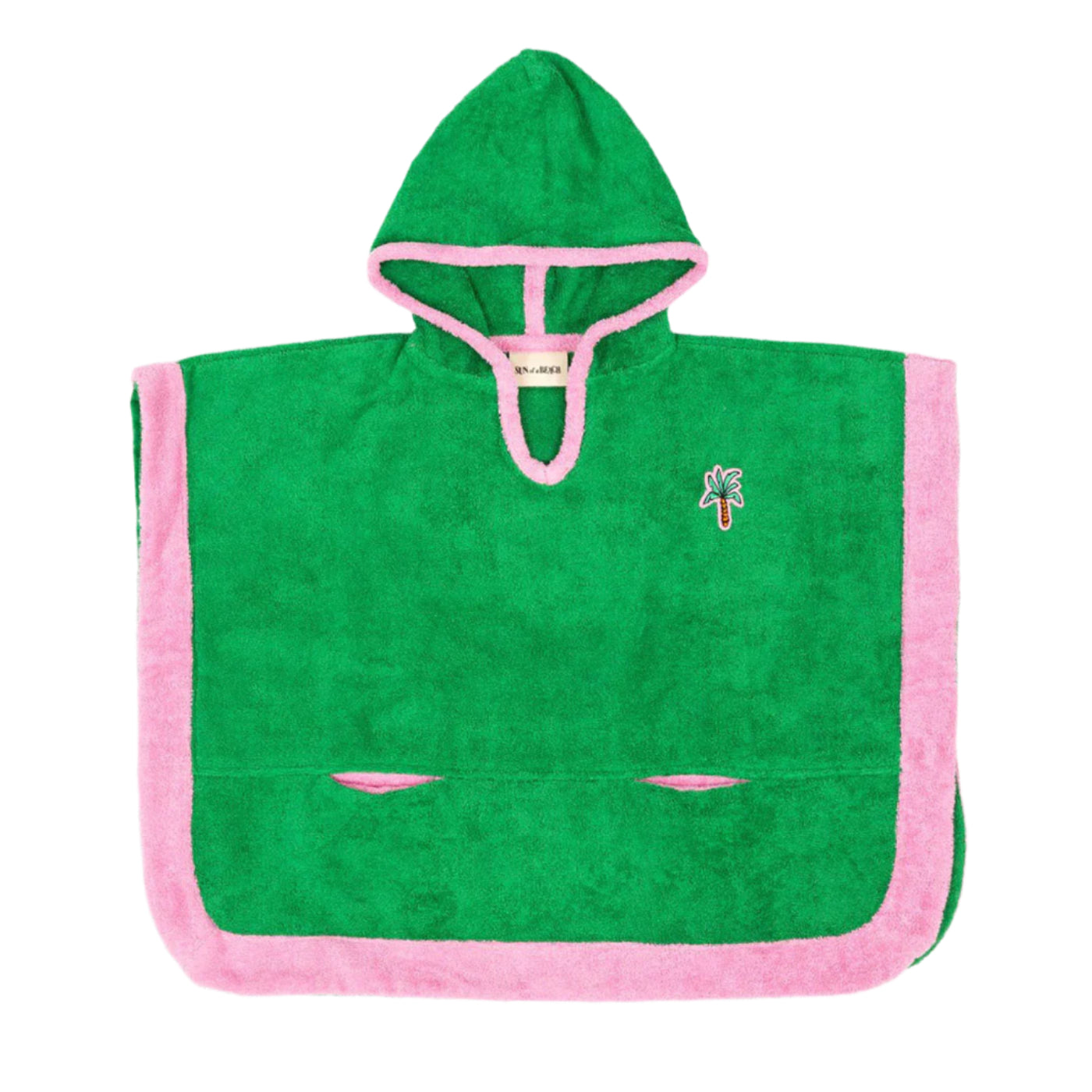 52A.KP/WAS-BBP # Poncho Bathrobe Wasabi