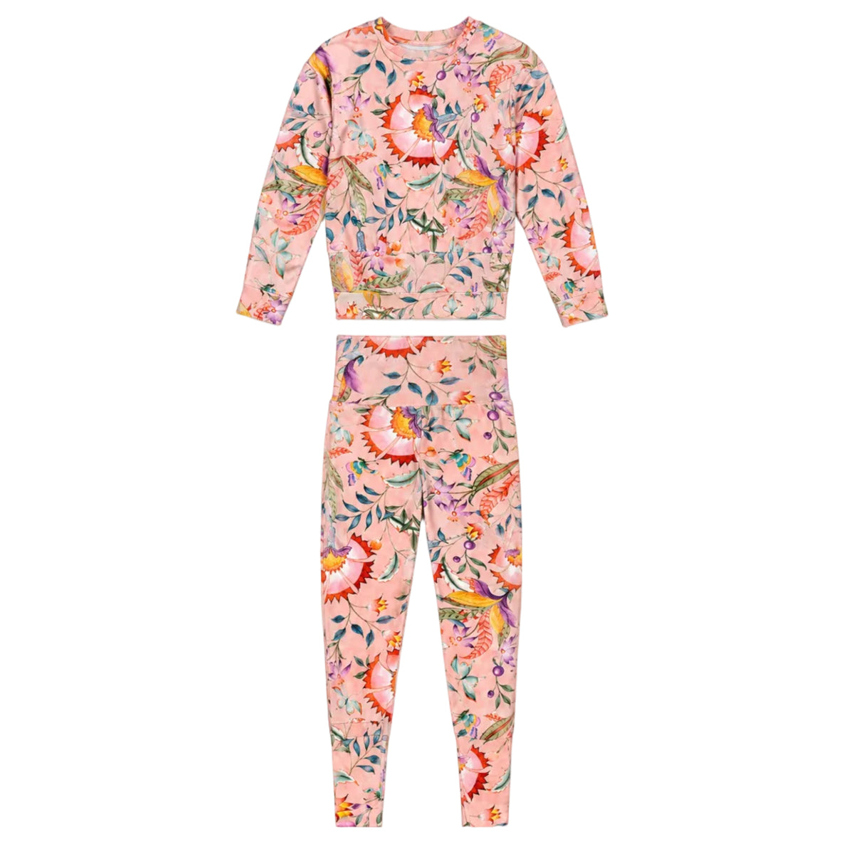 62B.TT26421810 # Παιδικό Βελούδινο Σετ Φόρμες Growfit Berry Blossom Pink