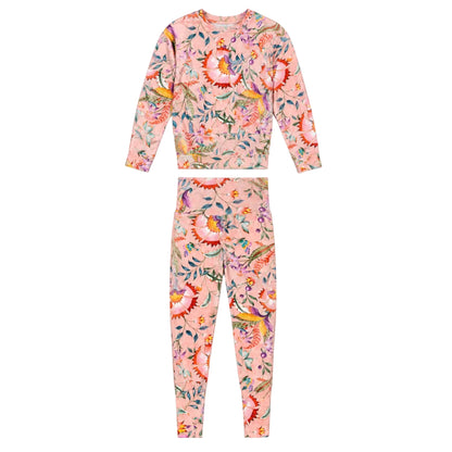 62B.TT26421810 # Παιδικό Βελούδινο Σετ Φόρμες Growfit Berry Blossom Pink