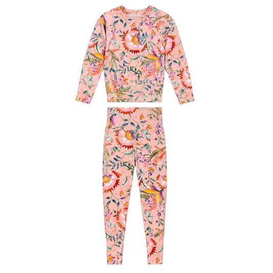 62B.TT26421810 # Παιδικό Βελούδινο Σετ Φόρμες Growfit Berry Blossom Pink