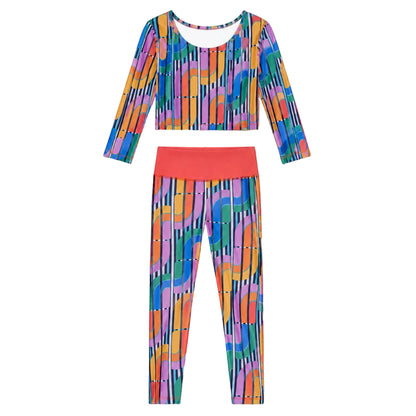 Kids Sports Set with Long Sleeve Top Playful Arc