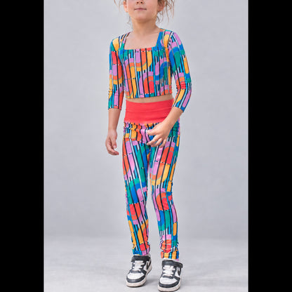 Kids Sports Set with Long Sleeve Top Playful Arc