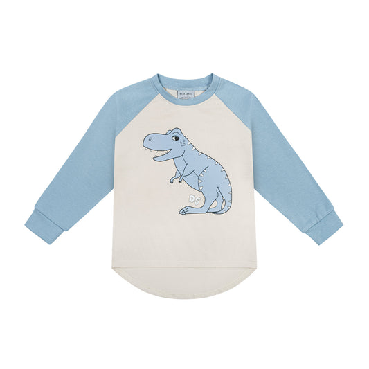 52B.T-REX OFF-WHITE _ L/S #  Παιδική Μακρυμάνικη Μπλούζα T-Rex