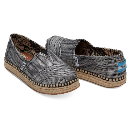 Παιδικό Παπούτσι TOMS Εσπαντρίγια Μαύρο-Ασημί