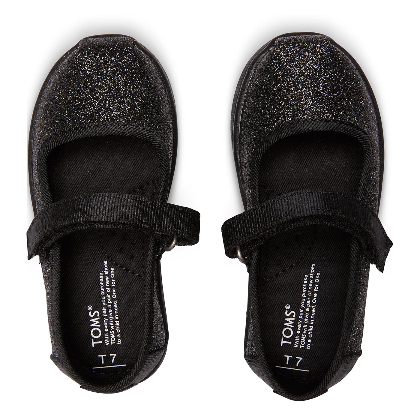 Παιδικό Παπούτσι TOMS Mary Jane Μαύρο Glitter