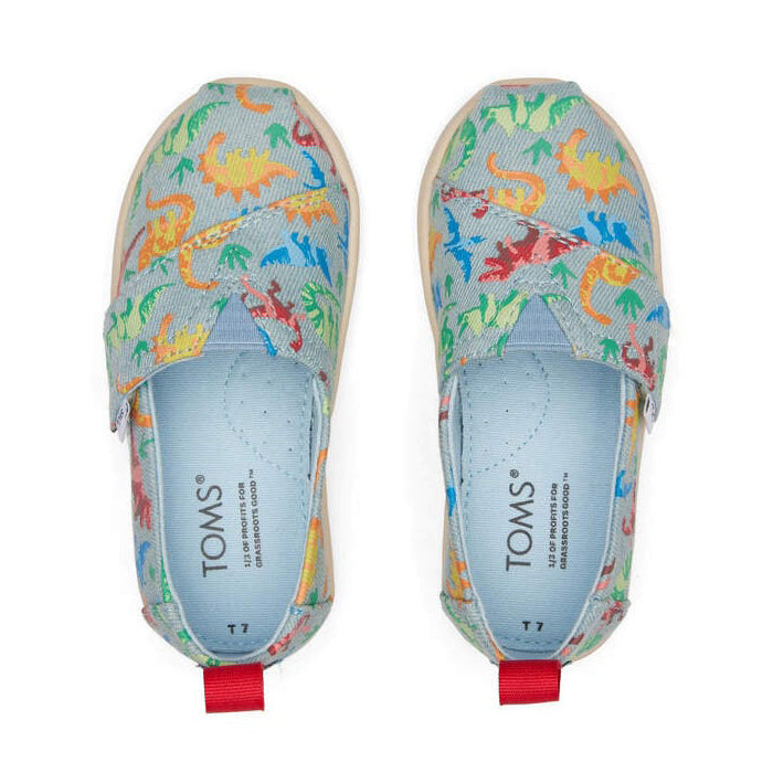 Παιδικό Παπούτσι TOMS Washed Blue Dinos