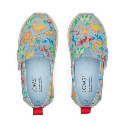 Παιδικό Παπούτσι TOMS Washed Blue Dinos