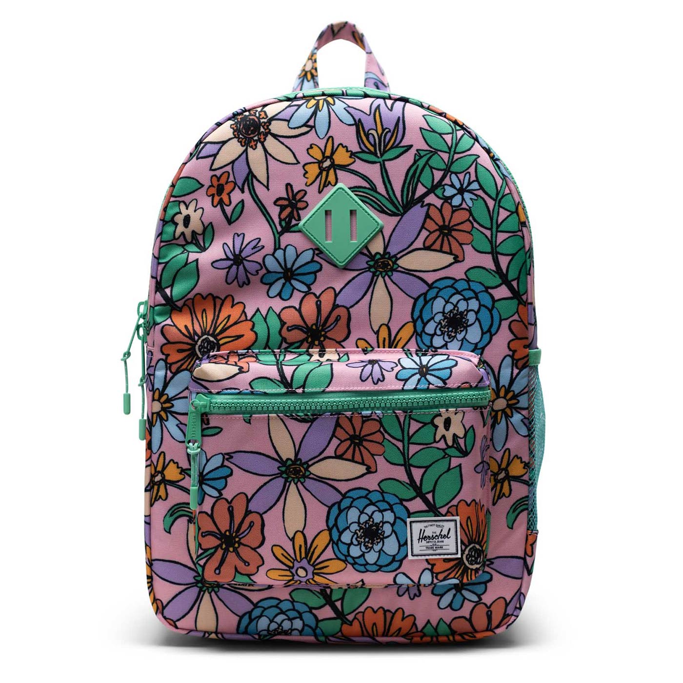 Παιδικό Σακίδιο Πλάτης Youth XL Flowers Pink
