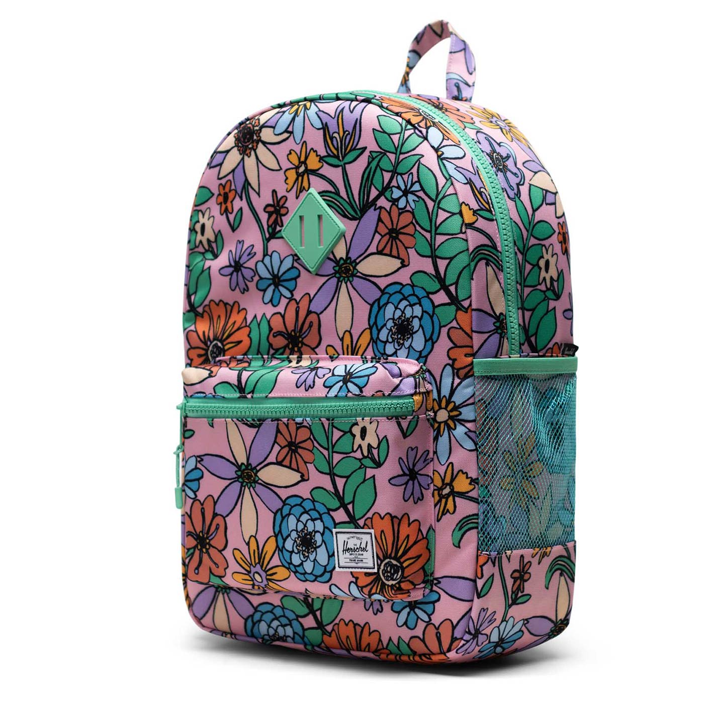 Παιδικό Σακίδιο Πλάτης Youth XL Flowers Pink