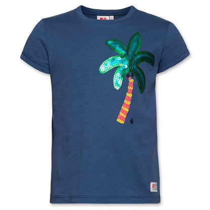 Παιδική Μπλούζα T-Shirt Sequin Palm Μπλε