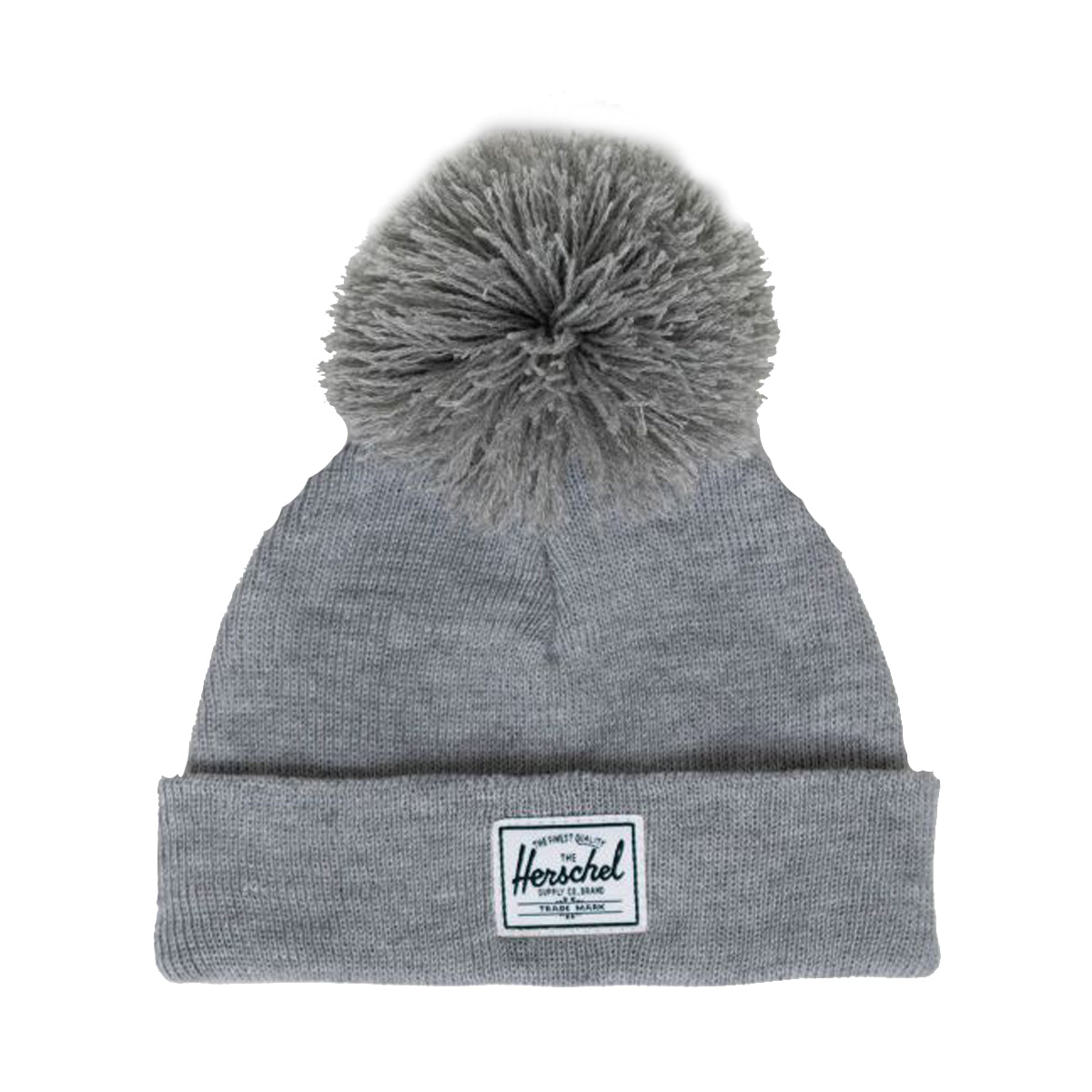 Βρεφικό Σκουφί με Pom-Pom Heather Light Grey
