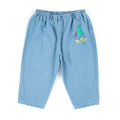 Βρεφικό Παντελόνι Φόρμας Chambray Sail Boat