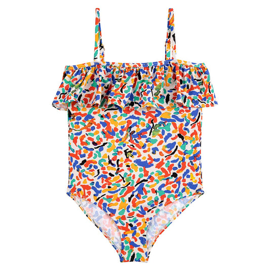 Παιδικό Ολόσωμο Μαγιώ με Φρου-Φρου Confetti