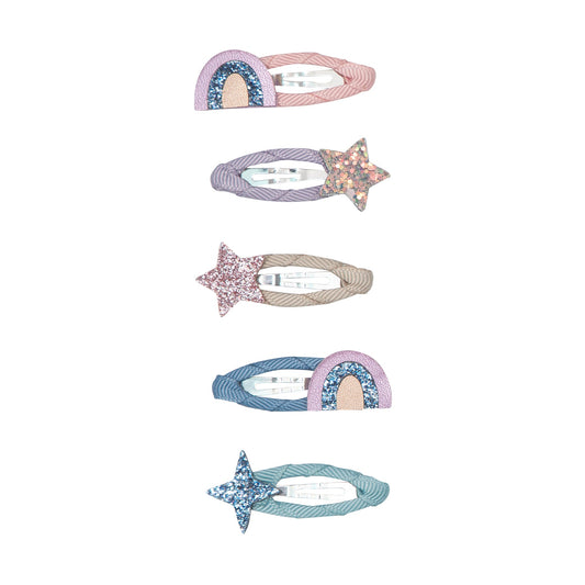 Σετ Παιδικά Mini Κλιπ Μαλλιών Rainbow & Stars