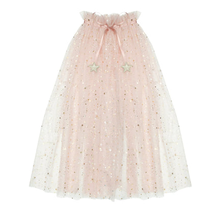 99.ML0281 # Kid's Tulle Cape Pink Shooting Star