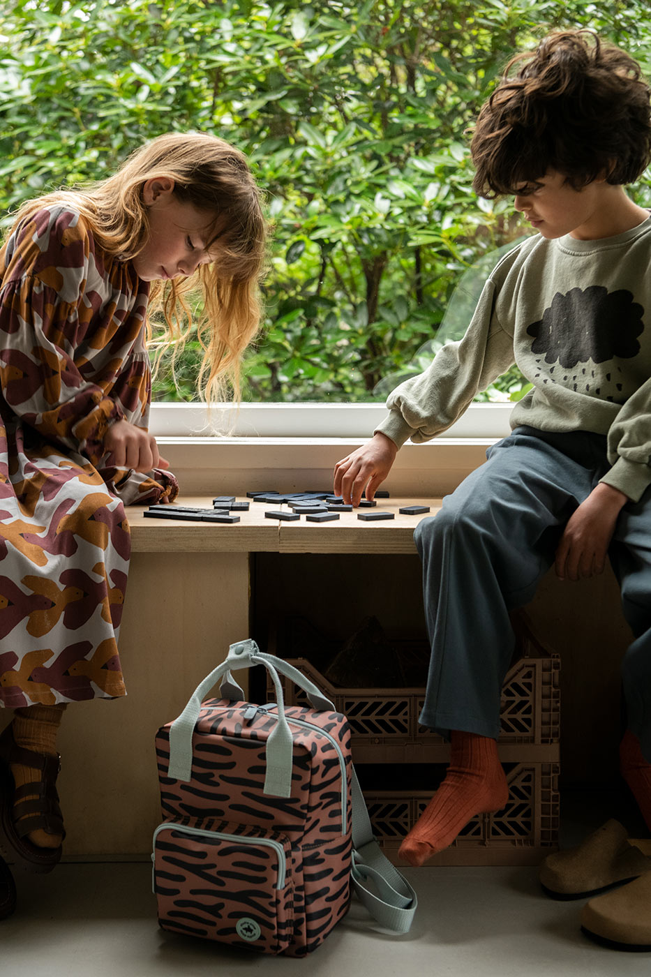 Παιδικό Σακίδιο Πλάτης Tiger Stripes Brown