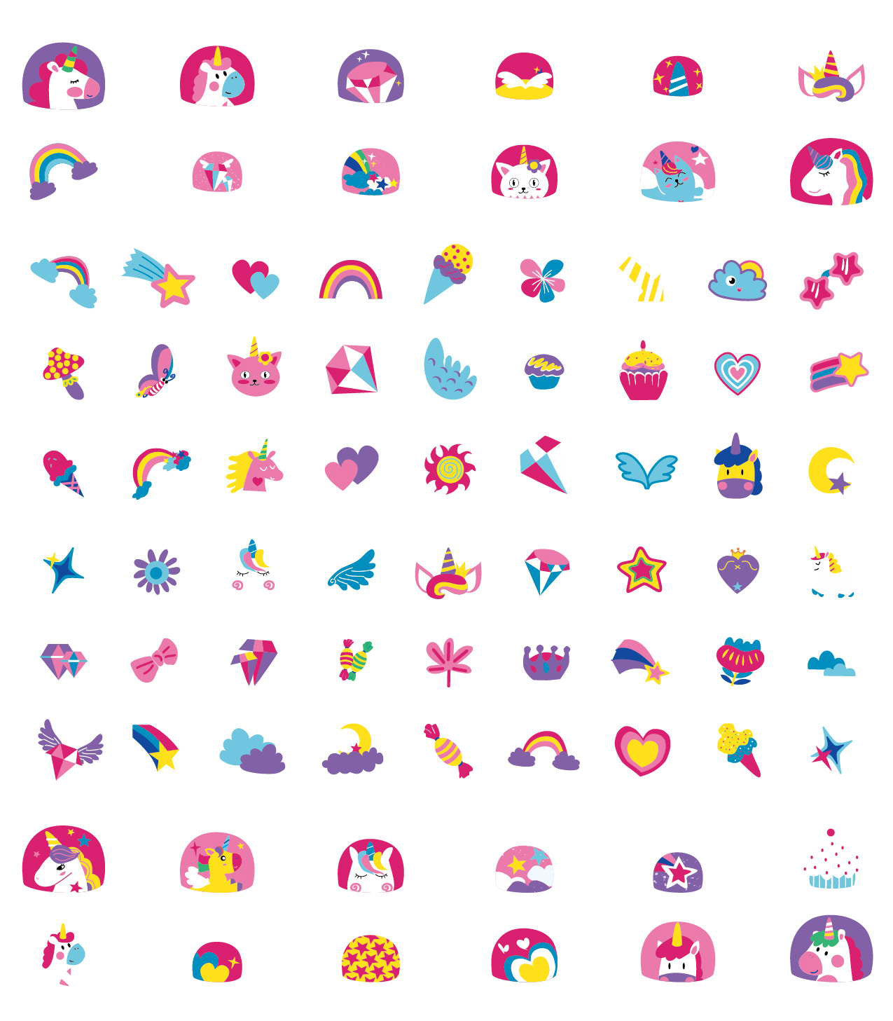 Αυτοκόλλητα Νυχιών Large - Unicorns